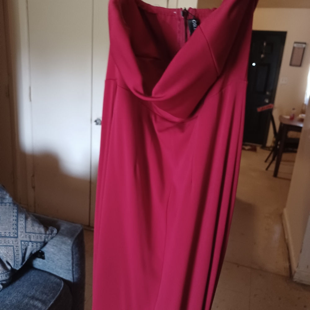 Red formal gown